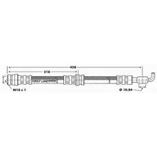 FBH6816 FIRST LINE Тормозной шланг