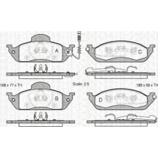 8110 23028 TRIDON Brake pads - front