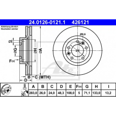 24.0126-0121.1 ATE Тормозной диск