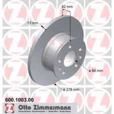 600.1003.00 ZIMMERMANN Тормозной диск