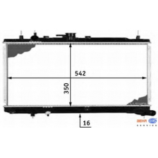 8MK 376 718-361 HELLA Радиатор, охлаждение двигателя