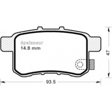 979 MGA Комплект тормозных колодок, дисковый тормоз
