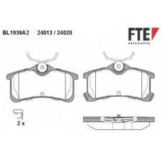 BL1939A2 FTE Комплект тормозных колодок, дисковый тормоз
