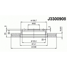 J3300908 NIPPARTS Тормозной диск