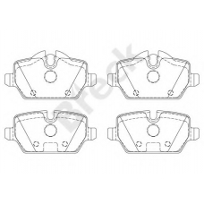 23623 00 704 00 BRECK Комплект тормозных колодок, дисковый тормоз