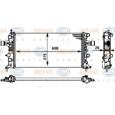 8MK 376 710-664 HELLA Радиатор, охлаждение двигателя