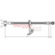 4116207 METZGER Тормозной шланг