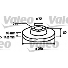 186708 VALEO Тормозной диск