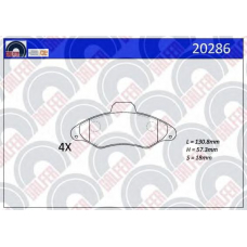 20286 GALFER Комплект тормозных колодок, дисковый тормоз