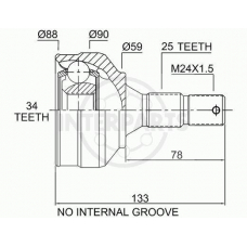 OJ-1761 InterParts Шарнирный комплект, приводной вал