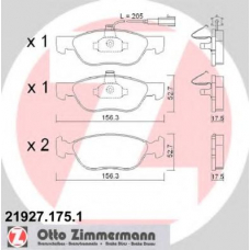 21927.175.1 ZIMMERMANN Комплект тормозных колодок, дисковый тормоз