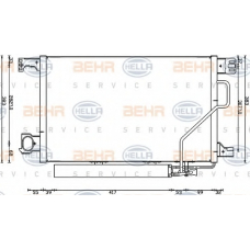 8FC 351 317-504 HELLA Конденсатор, кондиционер