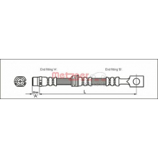 4112825 METZGER Тормозной шланг