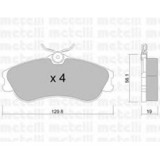 22-0217-1 METELLI Комплект тормозных колодок, дисковый тормоз