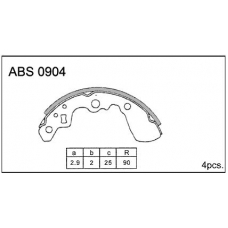 ABS0904 Allied Nippon Колодки барабанные