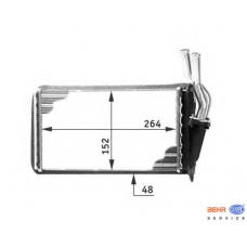 8FH 351 311-561 HELLA Теплообменник, отопление салона