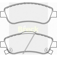 24638 00 701 10 BRECK Комплект тормозных колодок, дисковый тормоз