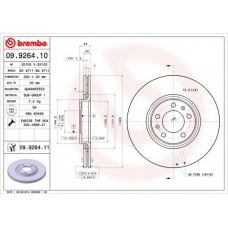 09.9264.11 BREMBO Тормозной диск