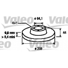 186812 VALEO Тормозной диск