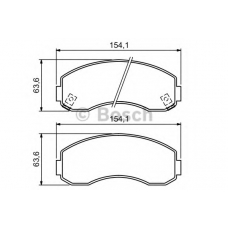 0 986 494 314 BOSCH Комплект тормозных колодок, дисковый тормоз