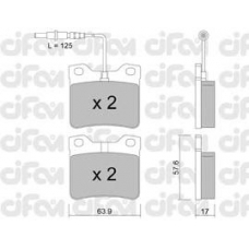 822-192-0 CIFAM Комплект тормозных колодок, дисковый тормоз