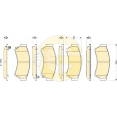 6135019 GIRLING Комплект тормозных колодок, дисковый тормоз