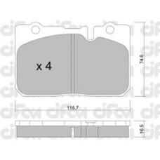 822-757-0 CIFAM Комплект тормозных колодок, дисковый тормоз