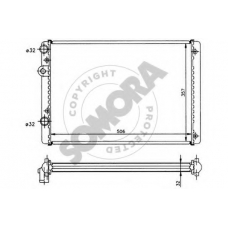 355241 SOMORA Радиатор, охлаждение двигателя