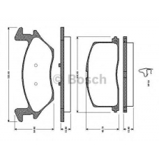 0 986 TB2 640 BOSCH Комплект тормозных колодок, дисковый тормоз