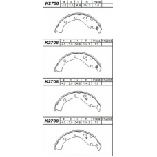 K2708 ASIMCO Комплект тормозных колодок