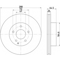 8DD 355 113-861 HELLA PAGID Тормозной диск