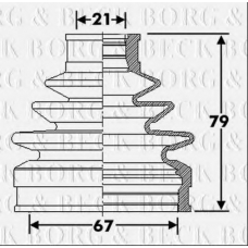 BCB6291 BORG & BECK Пыльник, приводной вал