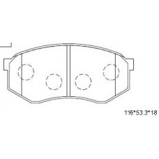 KD2745 ASIMCO Комплект тормозных колодок, дисковый тормоз