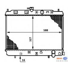 8MK 376 708-561 HELLA Радиатор, охлаждение двигателя