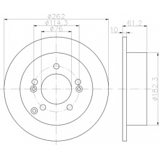 8DD 355 113-641 HELLA PAGID Тормозной диск