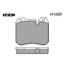 181625 ICER Комплект тормозных колодок, дисковый тормоз