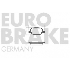 5502221023 EUROBRAKE Комплект тормозных колодок, дисковый тормоз