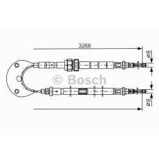 1 987 477 095 BOSCH Трос, стояночная тормозная система