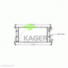 31-0329 KAGER Радиатор, охлаждение двигателя