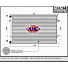 102.114 AHE Радиатор, охлаждение двигателя
