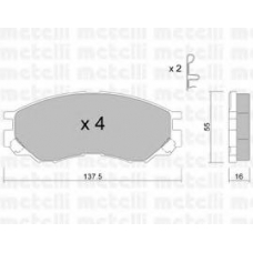 22-0401-0 METELLI Комплект тормозных колодок, дисковый тормоз