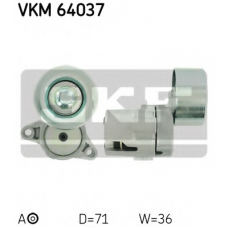 VKM 64037 SKF Натяжной ролик, поликлиновой  ремень