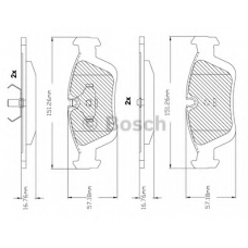 F 03B 150 243 BOSCH Комплект тормозных колодок, дисковый тормоз