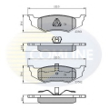 CBP01100 COMLINE Комплект тормозных колодок, дисковый тормоз