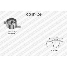 KD474.06 SNR Комплект ремня грм