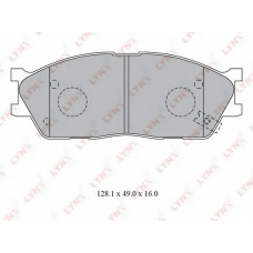 BD-4416 LYNX Bd-4416 колодки тормозные передние kia rio 1.3-1.5 02-05 (13