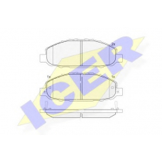 141813-202 ICER Комплект тормозных колодок, дисковый тормоз