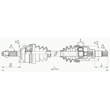 DRS6181.00 OPEN PARTS Приводной вал