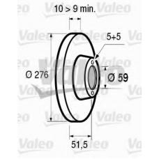 186444 VALEO Тормозной диск