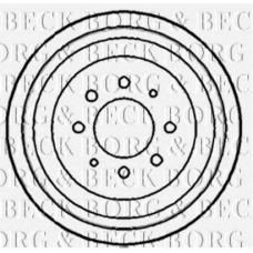 BBR7076 BORG & BECK Тормозной барабан